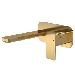 Windon Wall Mounted 2 Tap Hole Basin Mixer With Wall Plate