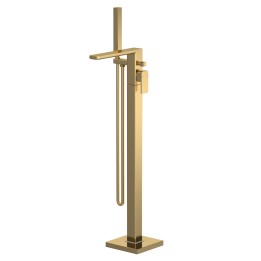 Windon 880mm (h) Brushed Brass Freestanding Bath Shower Mixer