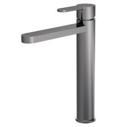 Arvan Brushed Pewter High-Rise Mono Basin Mixer (No Waste)