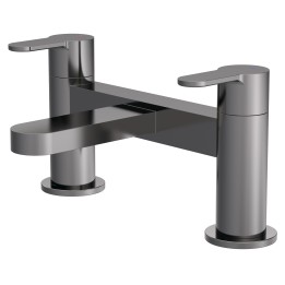 Arvan Brushed Pewter Deck Mounted Bath Filler