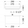 Waterfall Filler Spout Shower/Bath - Technical Drawing