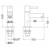 Series 2 Basin Taps Pair - Technical Drawing
