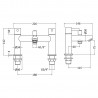 Series 2 Bath Shower Mixer Tap Deck Mounted - Technical Drawing