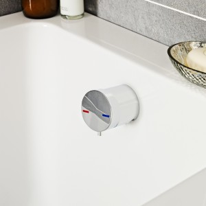 Single Lever Chrome "Freeflow" Bath Filler with Waste (Suitable for baths up to 10mm thick)