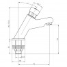 Commercial Self Closing Non-Concussive Basin Taps Pair (Push Button) - Technical Drawing