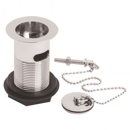 Basin Waste With Stainless Steel Plug & Ball Chain