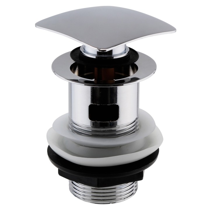 Square Push Button Basin Waste Slotted