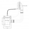 Luxury "Retainer" Bath Plug Ball Chain and Overflow (Suitable for baths up to 20mm thick) - Technical Drawing