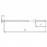 Extended Horizontal Rod For Use On Basin Pop-up Wastes - Technical Drawing