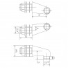 Short Deck Mounting Legs - Technical Drawing
