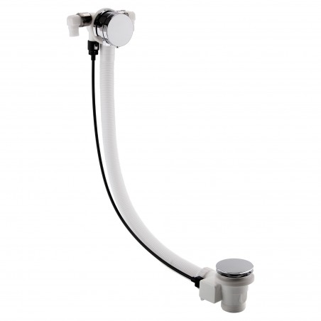Chrome "Freeflow" Bath Filler Pop-Up Waste and Overflow (Suitable for baths up to 20mm thick)