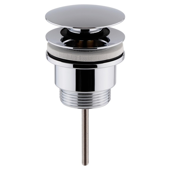 Wastes & Extras Universal Push Button Basin Waste Slotted & Un-Slotted