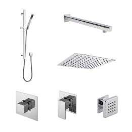 Windon Slide Rail Overhead Shower & Body Jet Bundle