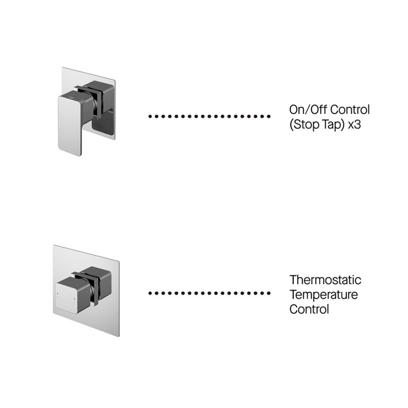 Windon Slide Rail Overhead Shower & Body Jet Bundle - Insitu