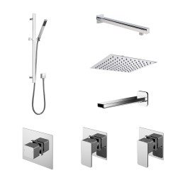 Windon Slide Rail Overhead Shower & Bath Filler Bundle
