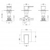 Windon Concealed Stop Tap - Technical Drawing
