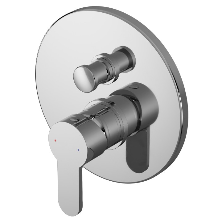 Arvan Chrome Manual Shower Shower Valve With Diverter