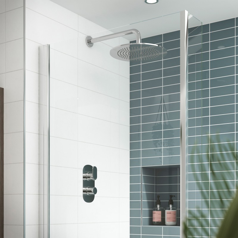 Binsey Twin Thermostatic Shower Valve - Insitu