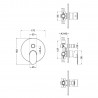 Binsey Manual Shower Valve With Diverter - Technical Drawing