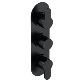 Arvan Black Dual Thermostatic Shower Valve