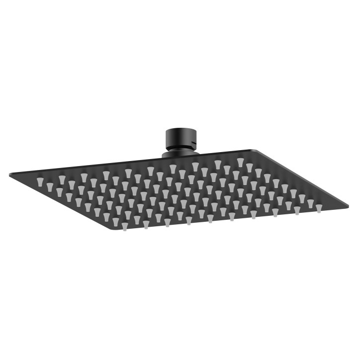 Matt Black Square Fixed Head