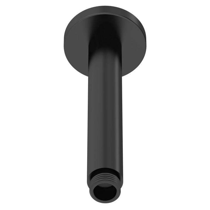 Matt Black Round Ceiling-Mounted Arm 150mm