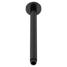 Matt Black Round Ceiling-Mounted Arm 300mm