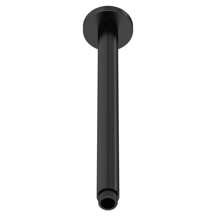 Matt Black Round Ceiling-Mounted Arm 300mm