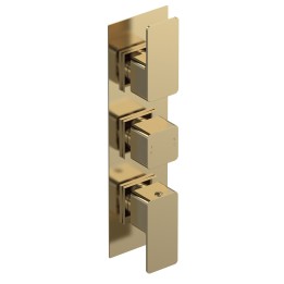 Windon Brushed Brass Dual Thermostatic Shower Valve
