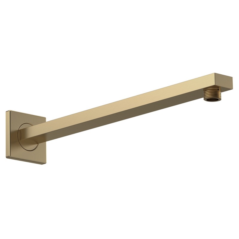 Brushed Brass Square Wall-Mounted Arm 360mm