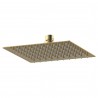 Brushed Brass Square Fixed Head
