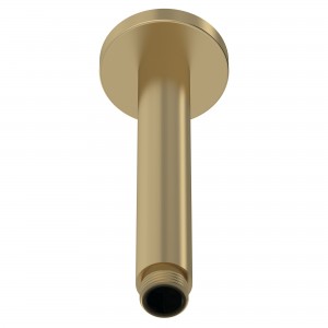 Brushed Brass Round Ceiling-Mounted Arm 150mm