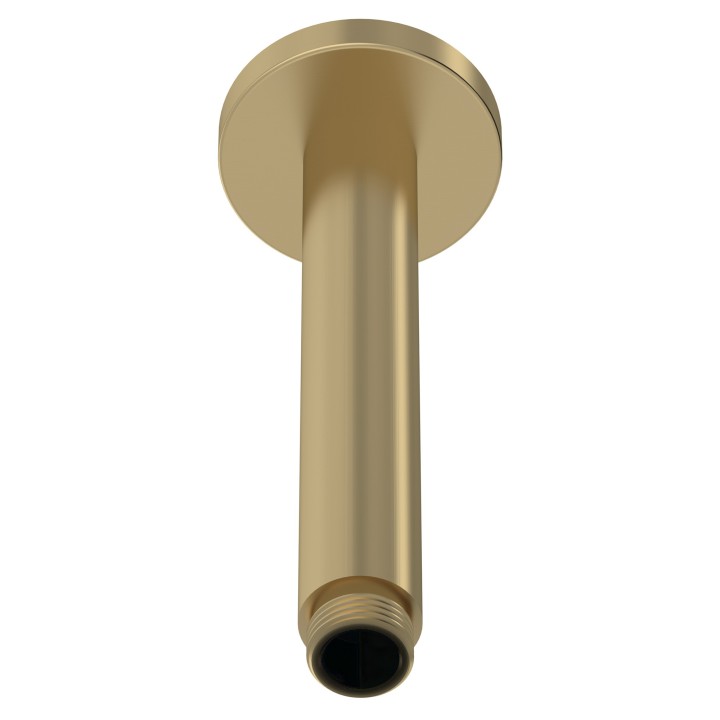 Brushed Brass Round Ceiling-Mounted Arm 150mm