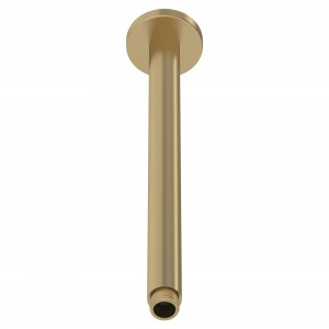Brushed Brass Round Ceiling Arm 300mm