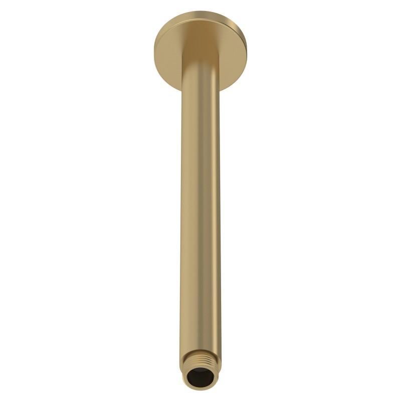 Brushed Brass Round Ceiling Arm 300mm