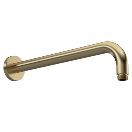 Brushed Brass Wall Mounted Shower Arm 360mm