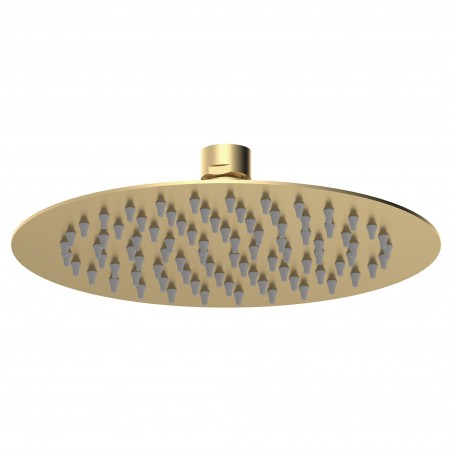 Brushed Brass Round Fixed Shower Head