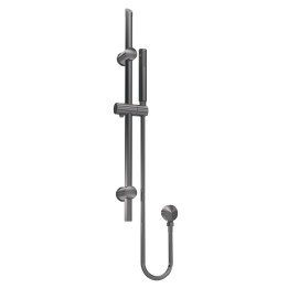 Round Slider Rail Kit with Elbow - Brushed Pewter