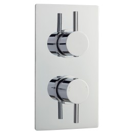 Quest Rectangular Concealed Shower Valve with Diverter Dual Handle
