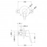 Ocean Manual Concealed/Exposed Shower Valve Single Handle - Technical Drawing