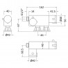 Vertical Thermostatic Bar Shower Valve Bottom Outlet - Technical Drawing