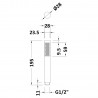 Stainless Steel Pencil Handset - Technical Drawing