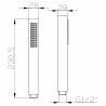 Minimalist Square Shower Handset - Technical Drawing