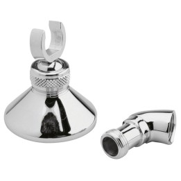 Chrome Plated Brass Shower Handset Wall Bracket & Elbow