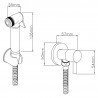 Douche Spray Kit with Handset Holder & Manual Valve - Technical Drawing