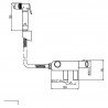 Douche Spray Kit with Handset Holder & Thermostatic Valve - Technical Drawing