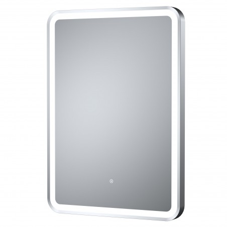 Hydrus 500mm(W) x 700mm(H) Framed LED Touch Sensor Mirror - Silver