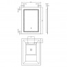 Picture Frame Styled LED Mirror 500 x 700mm - Technical Drawing