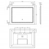Picture Frame Styled LED Mirror 600 x 800mm - Technical Drawing