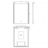 Ambient LED Mirror 600 x 800mm - Technical Drawing